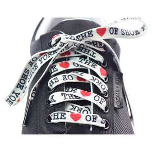 Limited Edition Heart Of Shoe York Flat Shoelaces