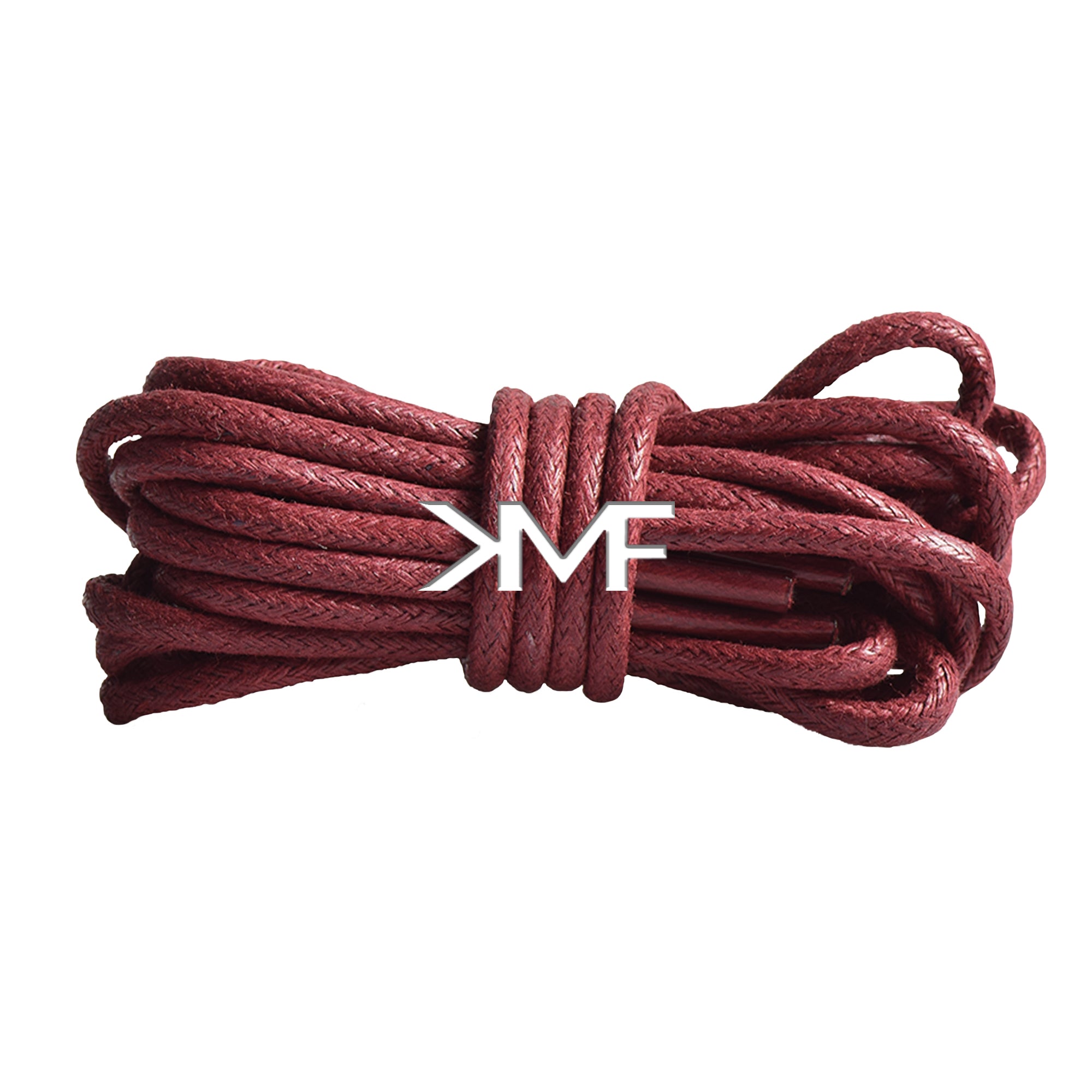 Aged Cherry Wax Thin Rope Shoelaces