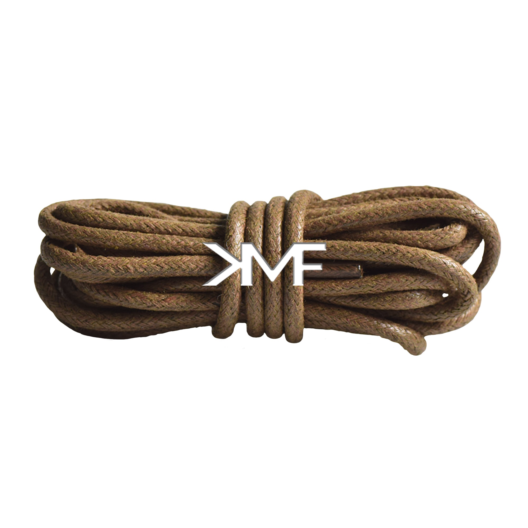 Aged Khaki Wax Thin Rope Shoelaces