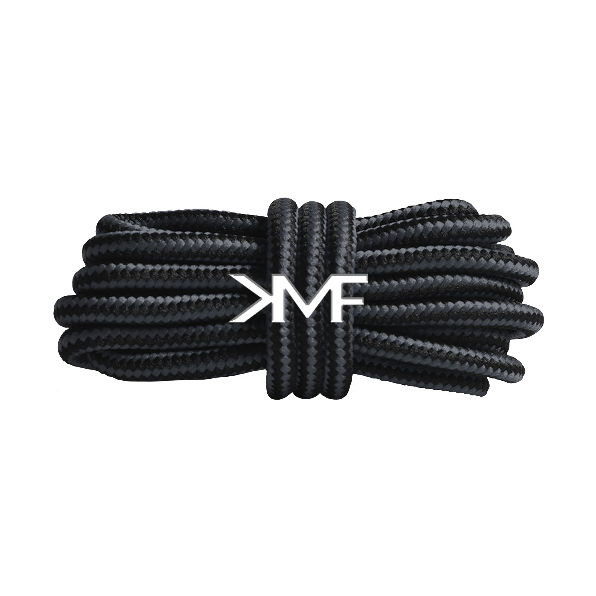 Carbon & Black Boot Rope Shoelaces