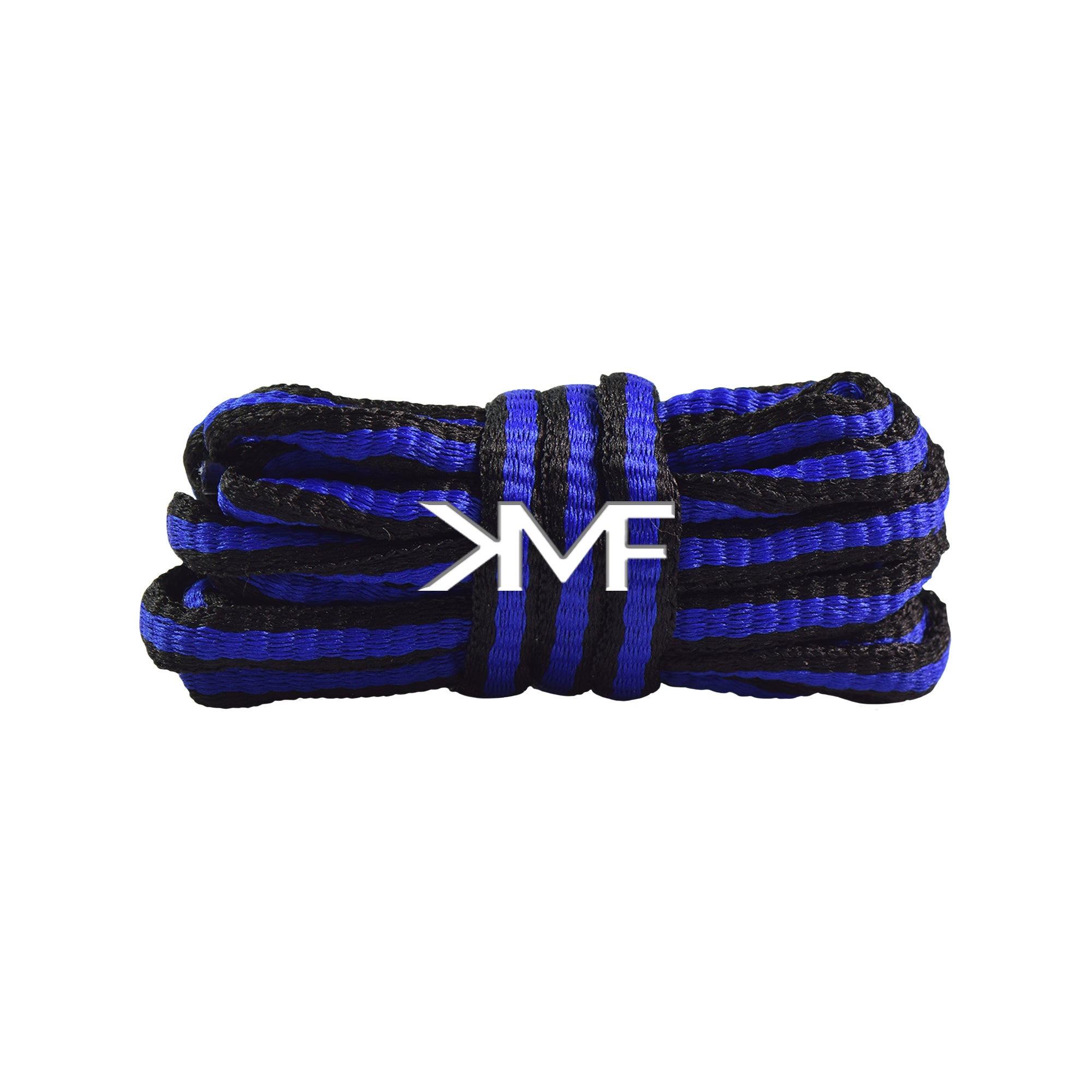 Blue & Black Blurred Lines Oval Shoelaces