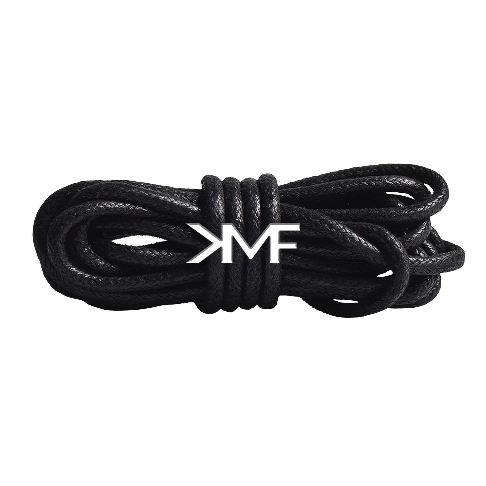 Black Wax Thin Rope Shoelaces