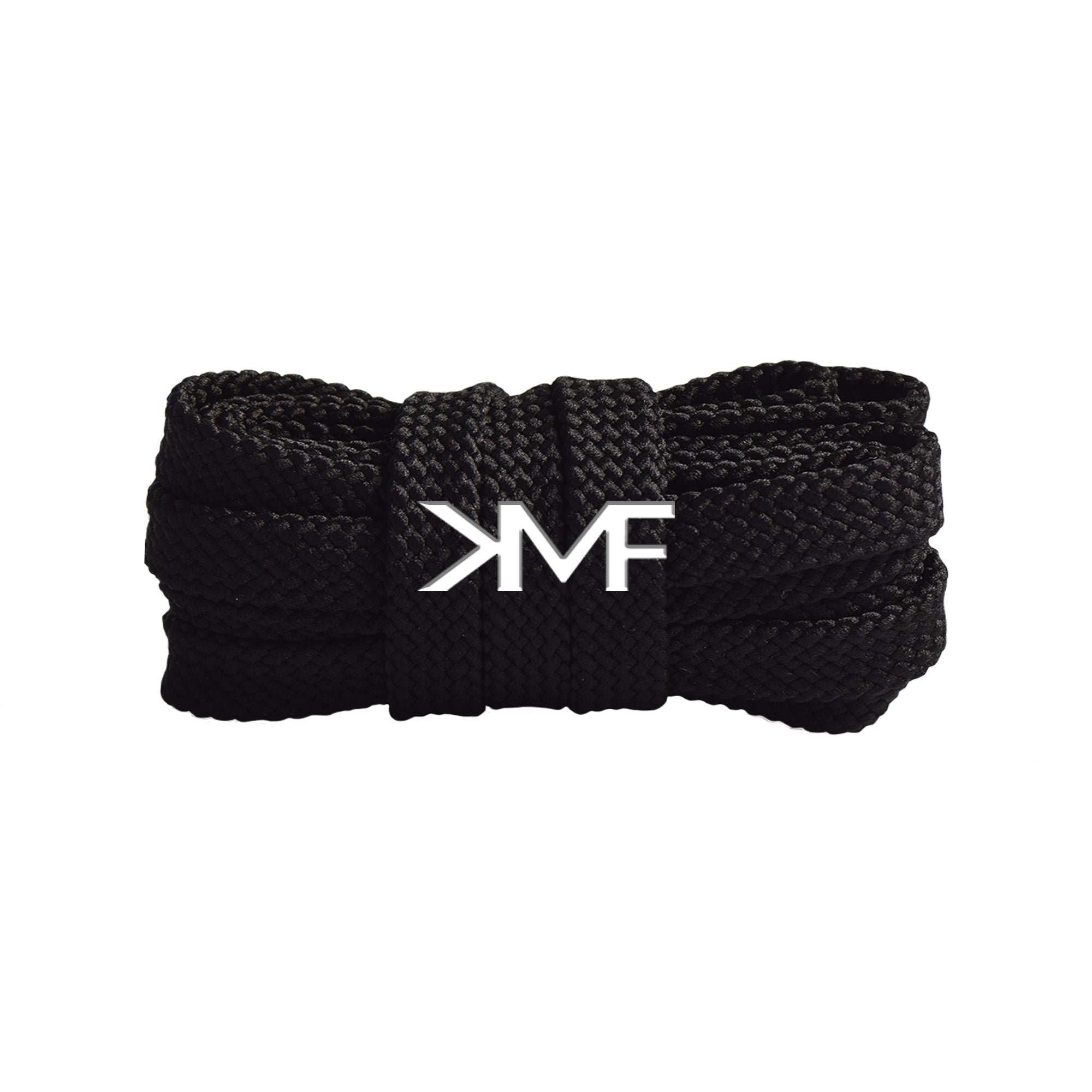Black Tread Flat Shoelaces