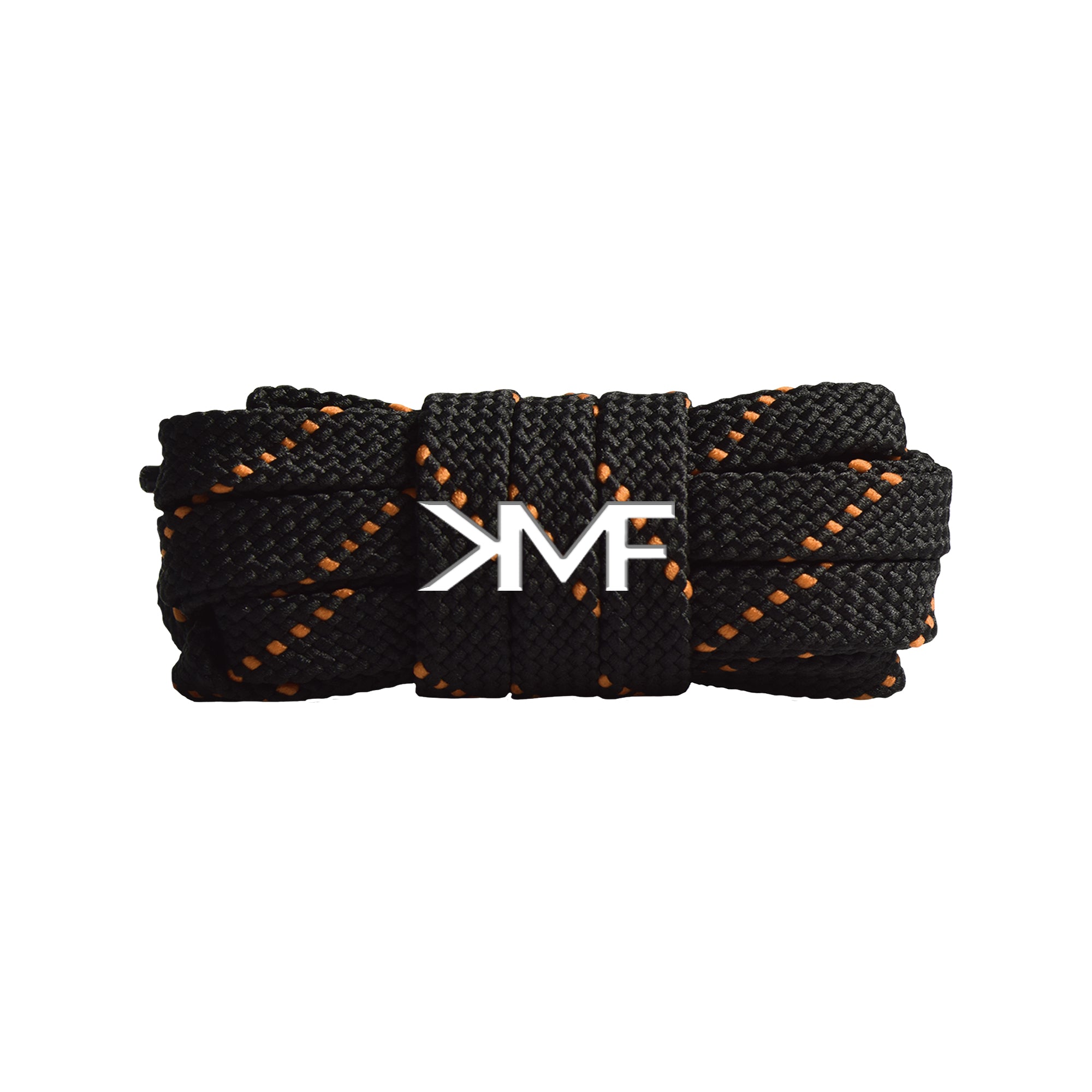 Black & Orange Premium Pattern Flat Shoelaces
