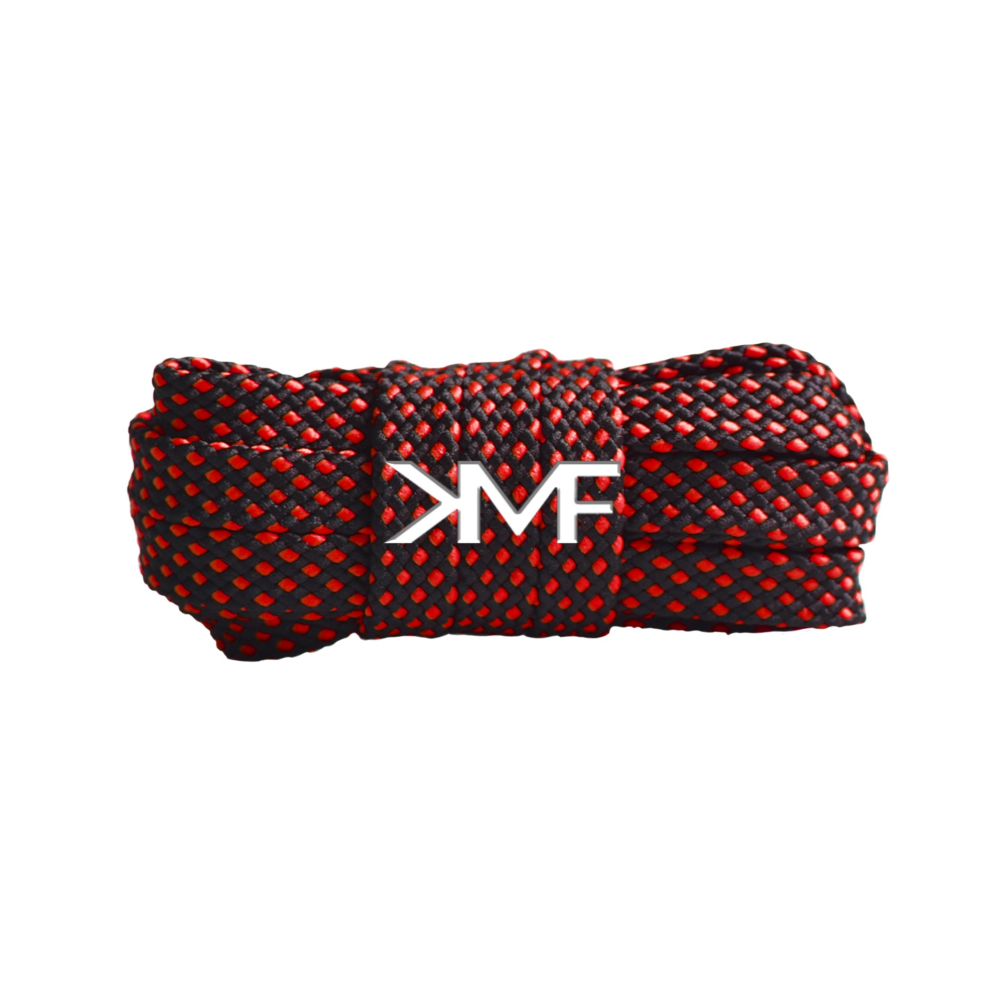 Black & Red Premium Dot Flat Shoelaces