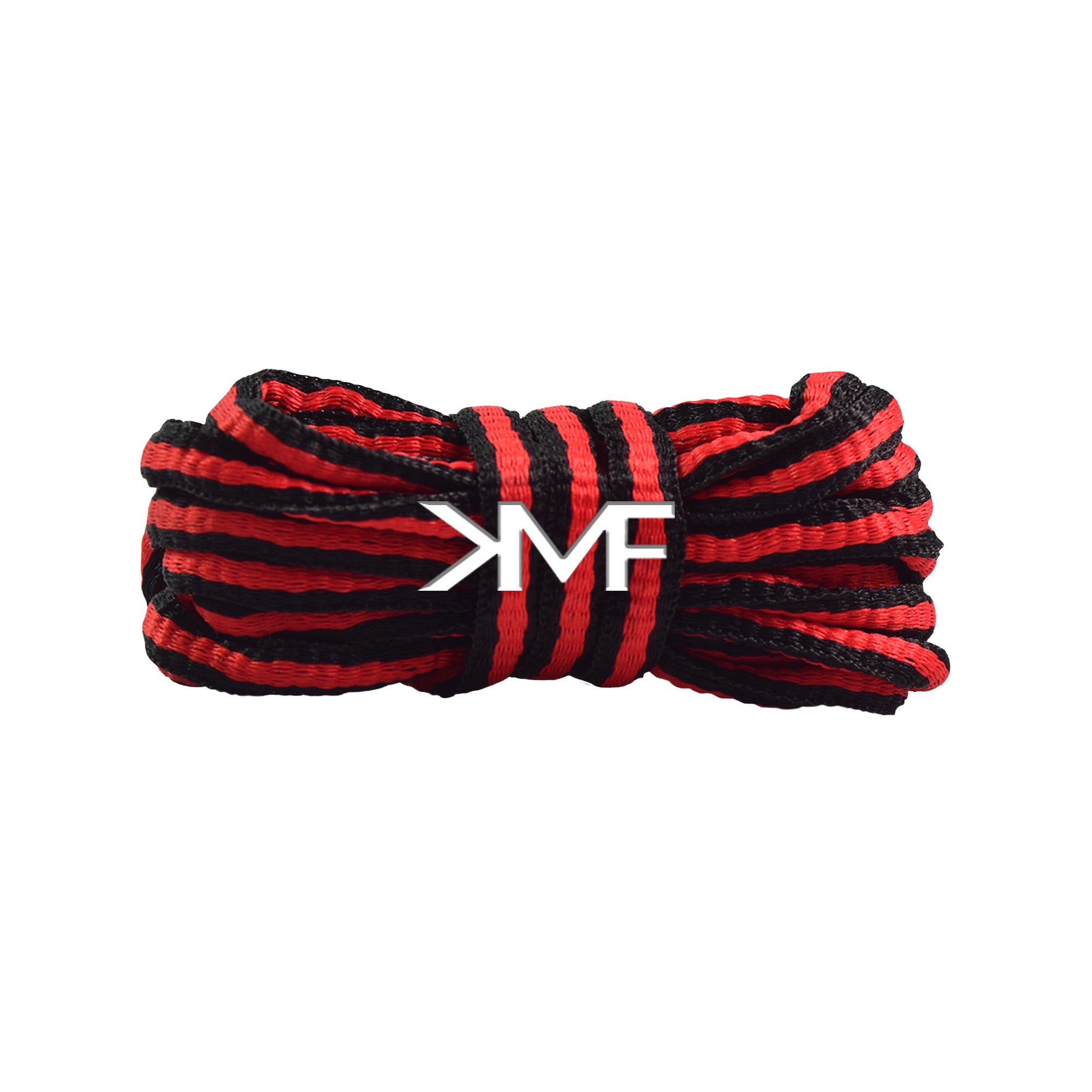 Red & Black Blurred Lines Oval Shoelaces