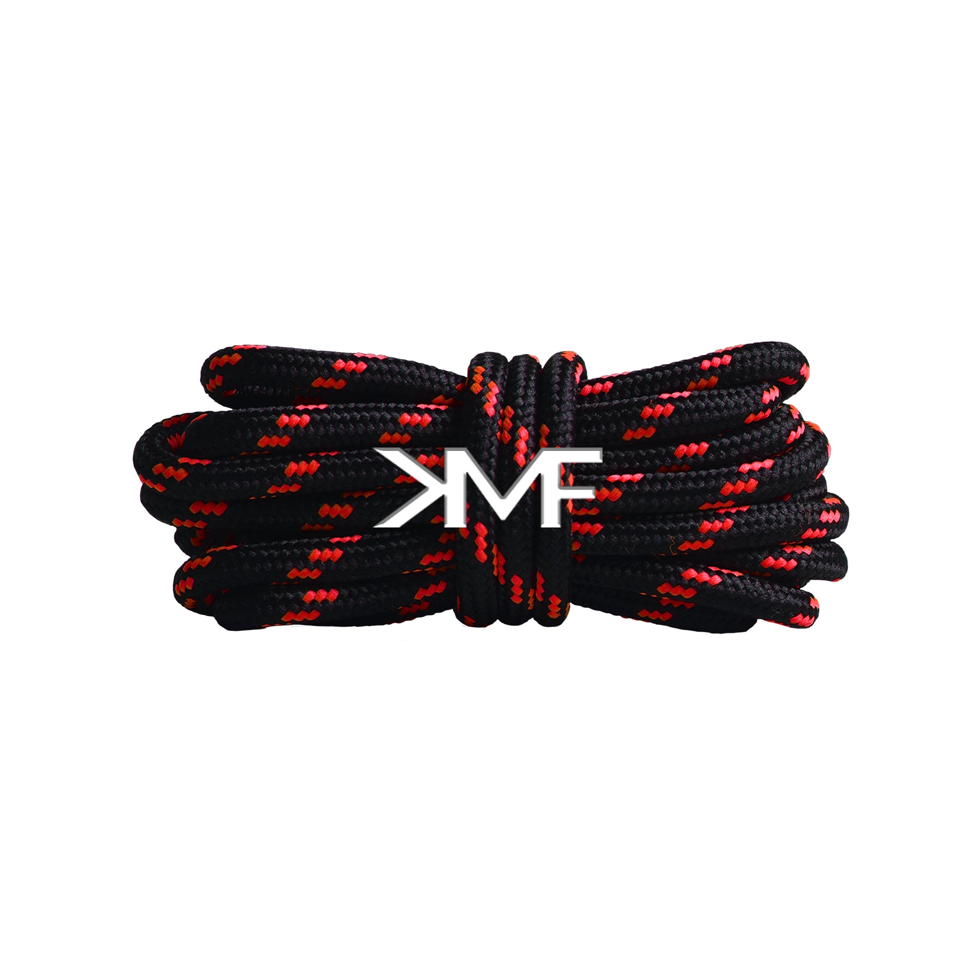 Black & Red Classic Two-tone Round Shoelaces