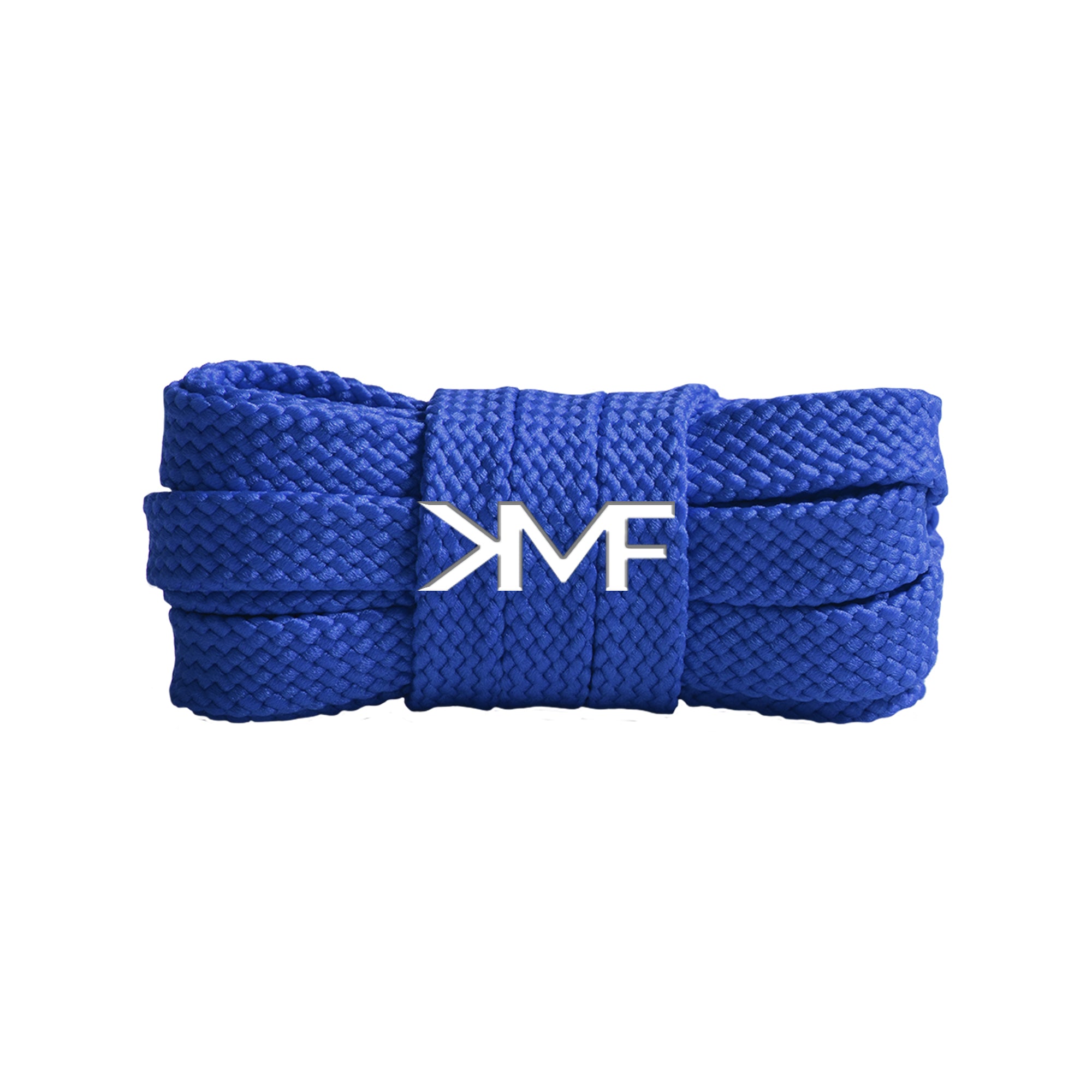Blue Tread Flat Shoelaces