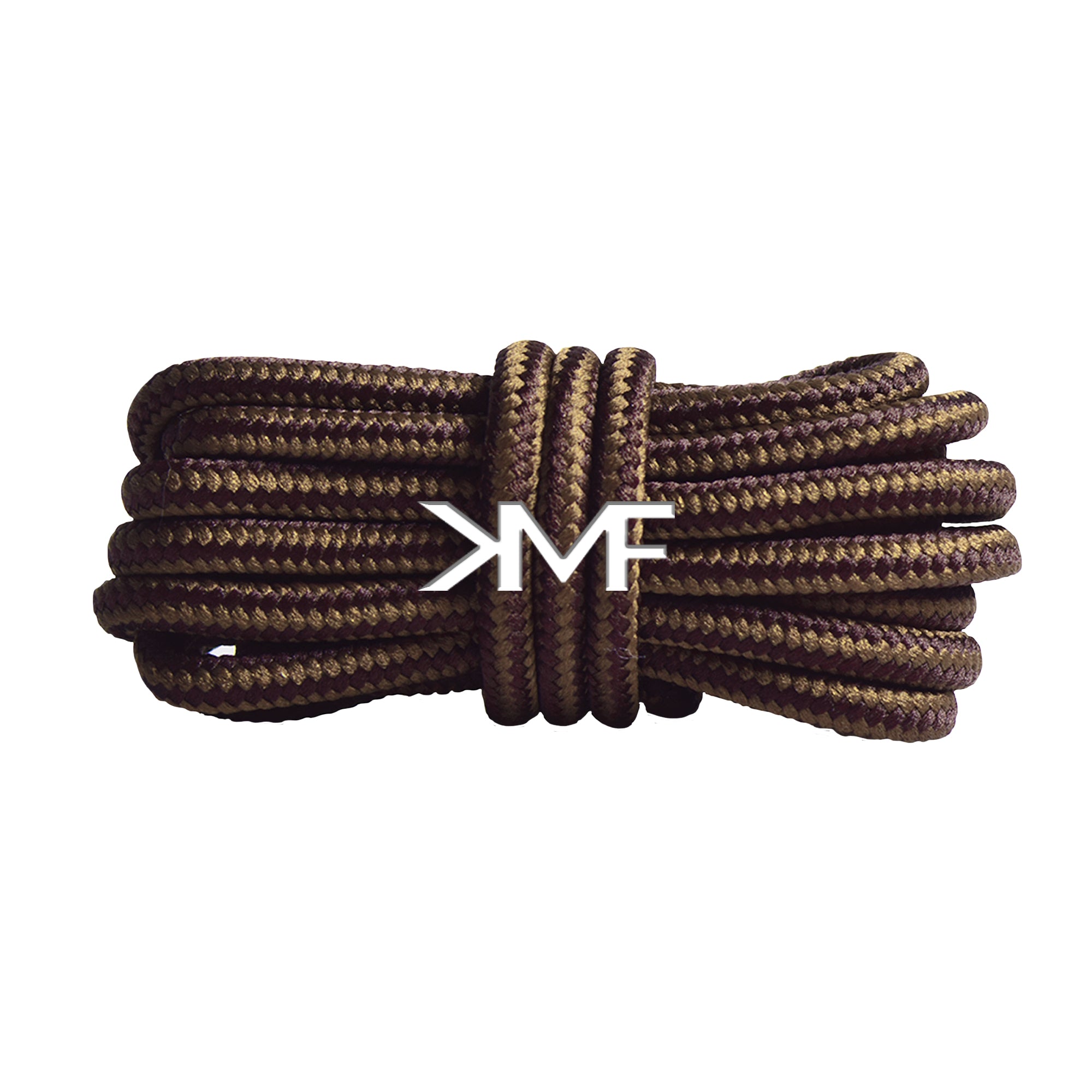 Brown & Pale Gold Boot Rope Shoelaces