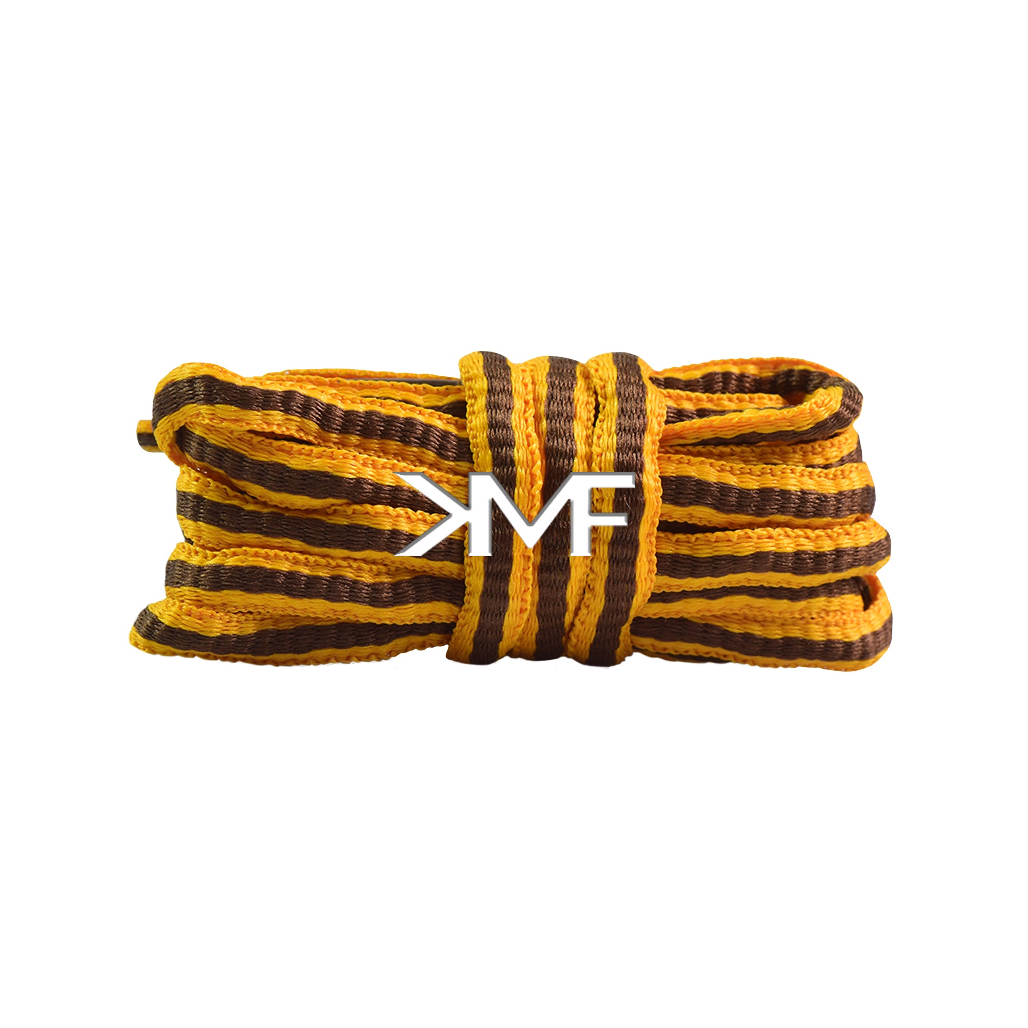 Brown & Maize Blurred Lines Oval Shoelaces