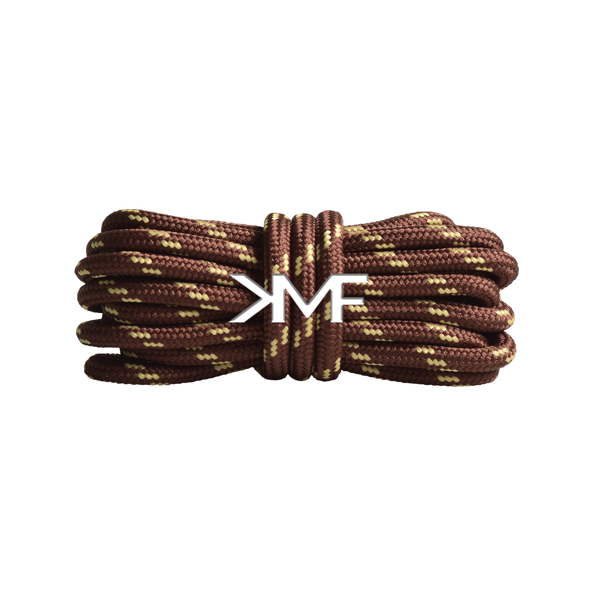 Brown & Yellow Classic Two-tone Round Shoelaces