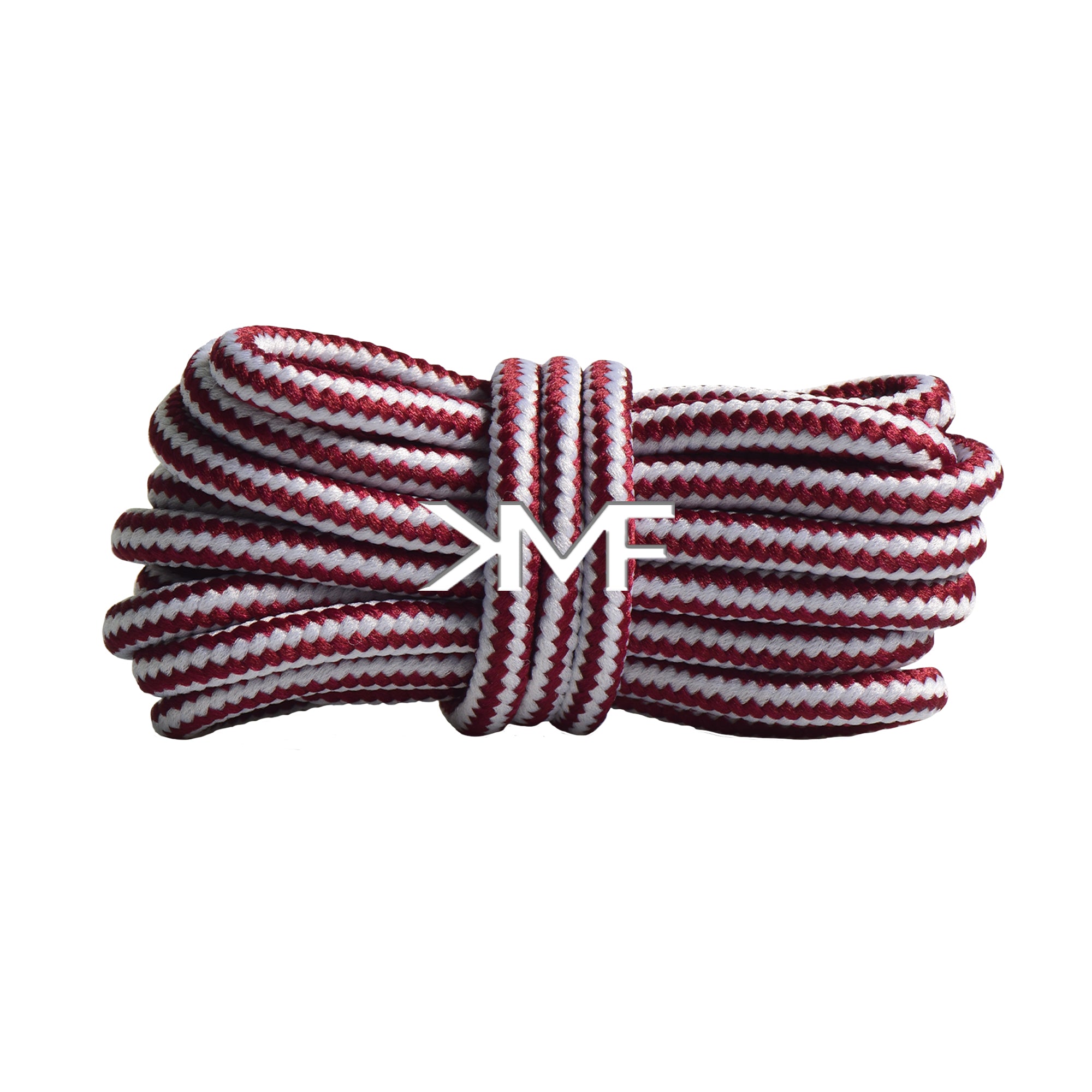 Brick Red & White Boot Rope Shoelaces