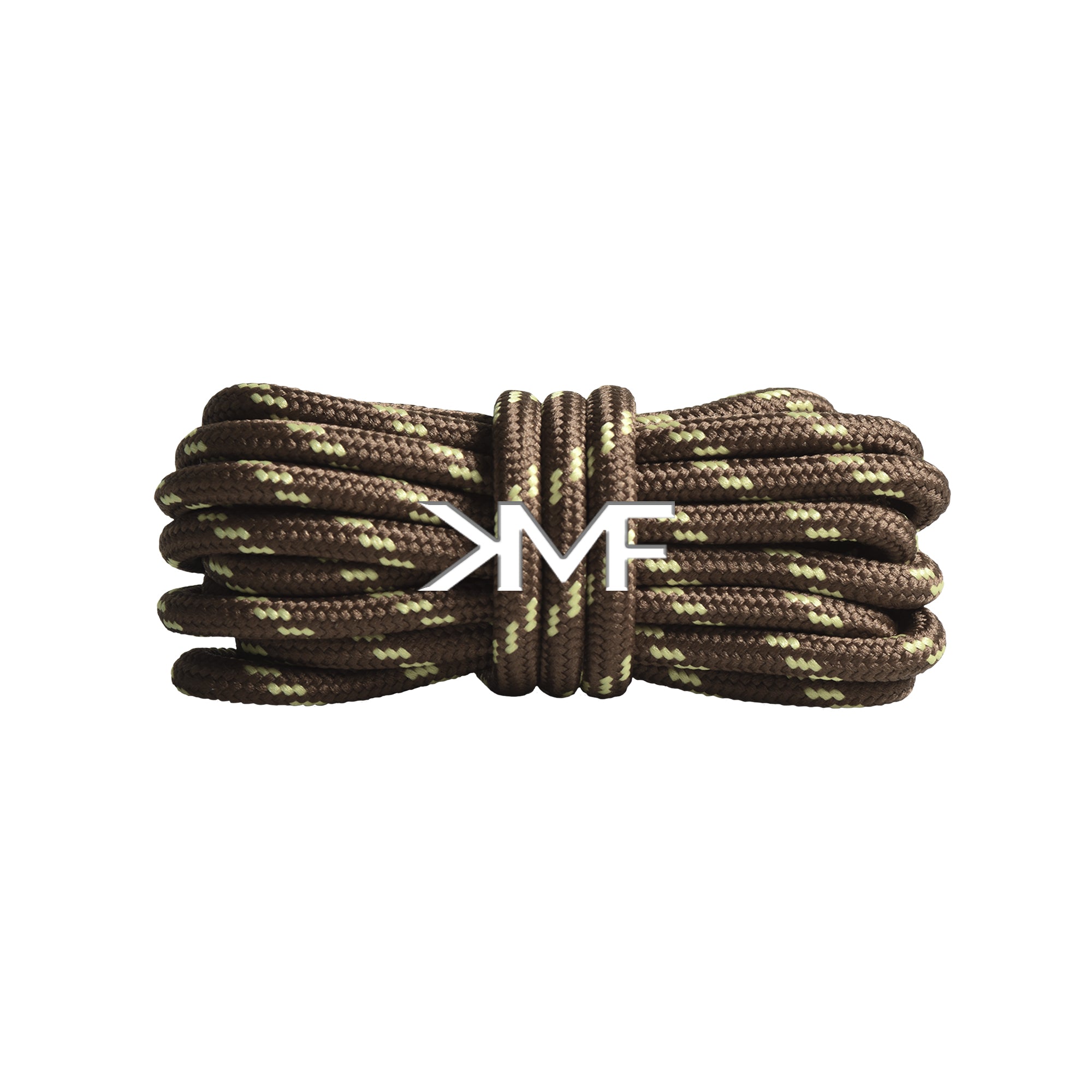 Chocolate & Yellow Classic Two-tone Round Shoelaces