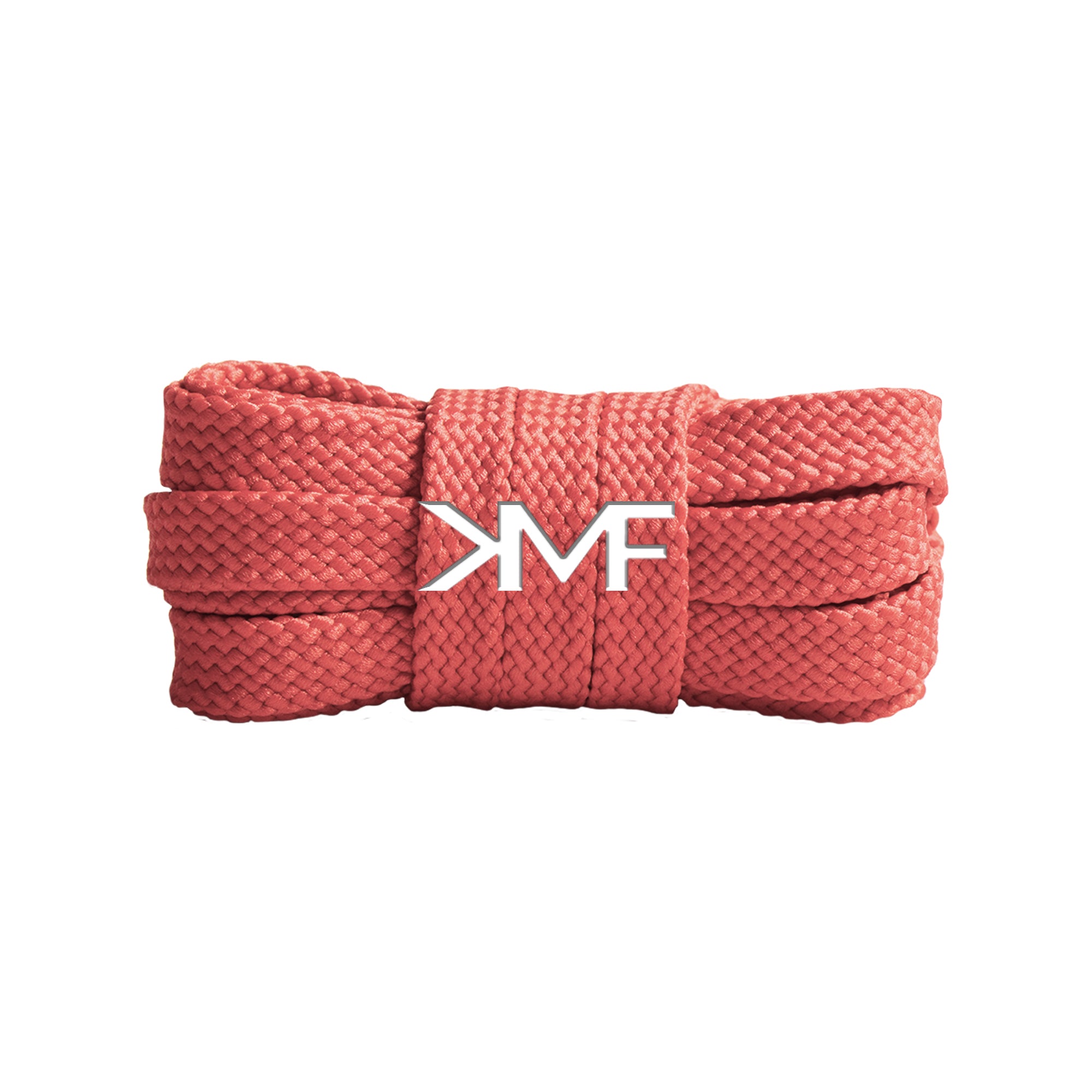 Coral Pink Tread Flat Shoelaces