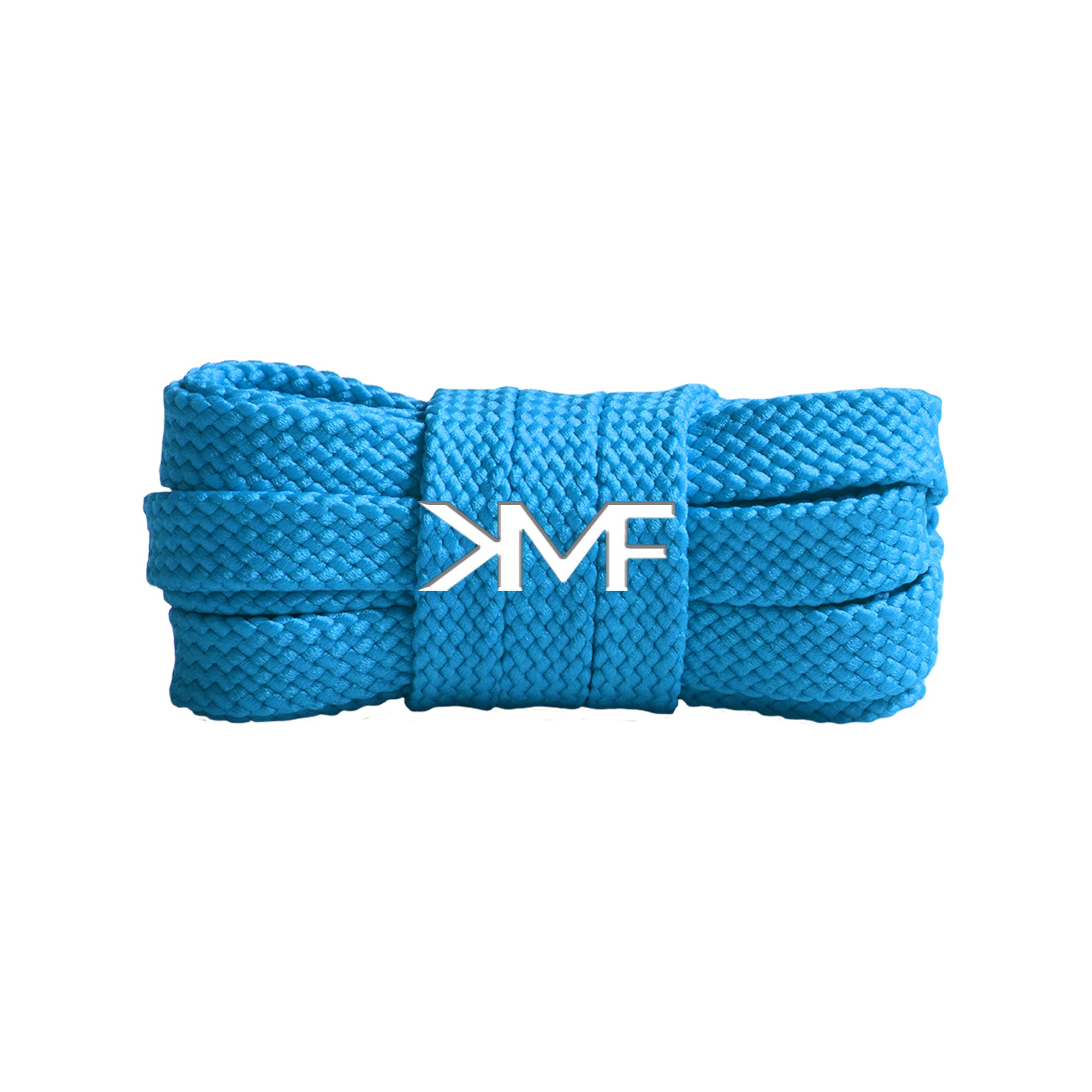 Cyan Tread Flat Shoelaces