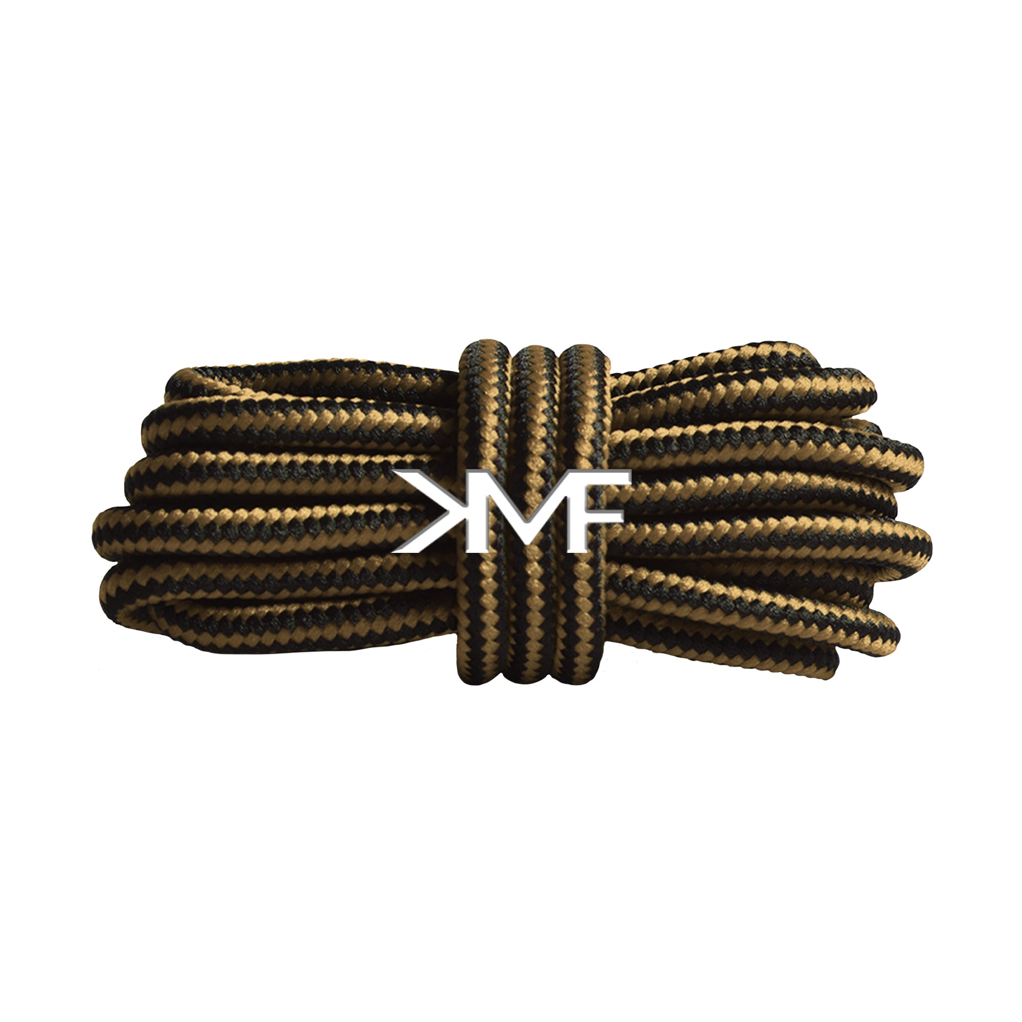 Gold & Black Boot Rope Shoelaces