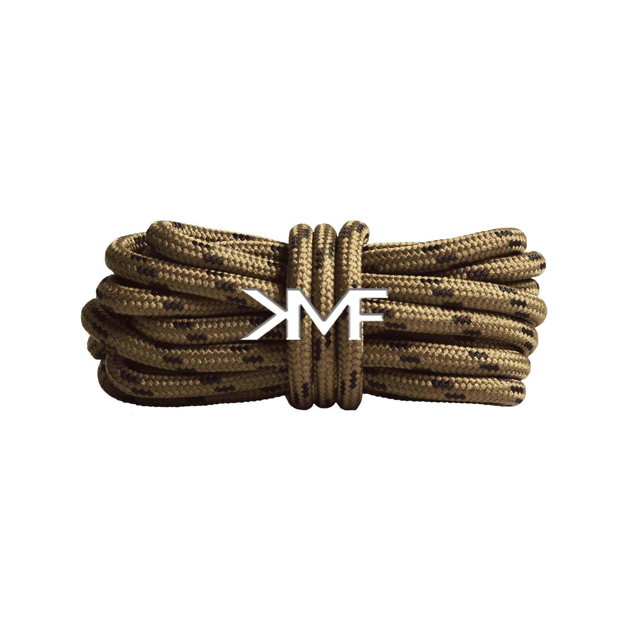 Gold Khaki & Black Classic Two-tone Round Shoelaces