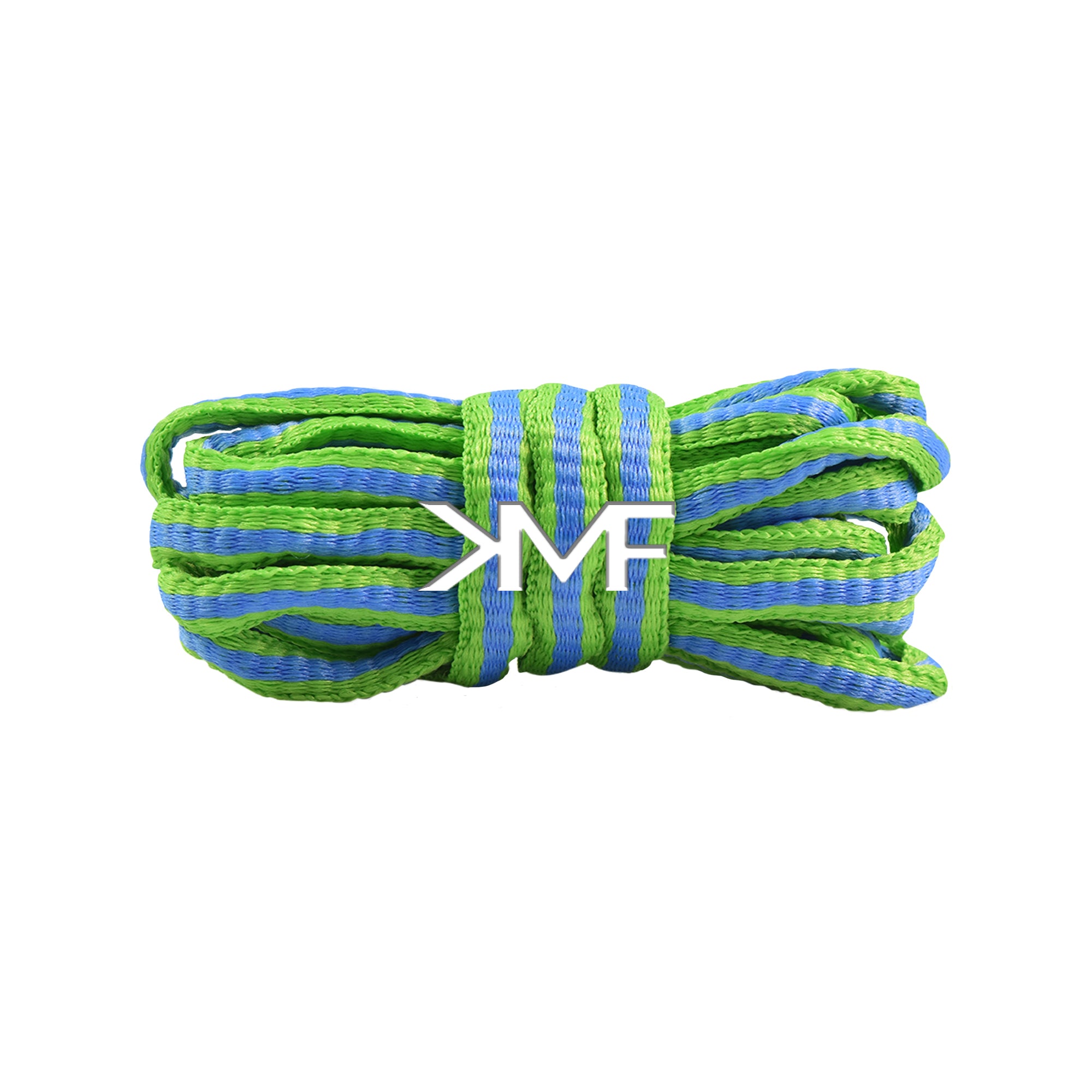 Green & Blue Blurred Lines Oval Shoelaces