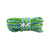 Green & Blue Blurred Lines Oval Shoelaces