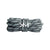 Stone Grey & Black Classic Two-tone Round Shoelaces