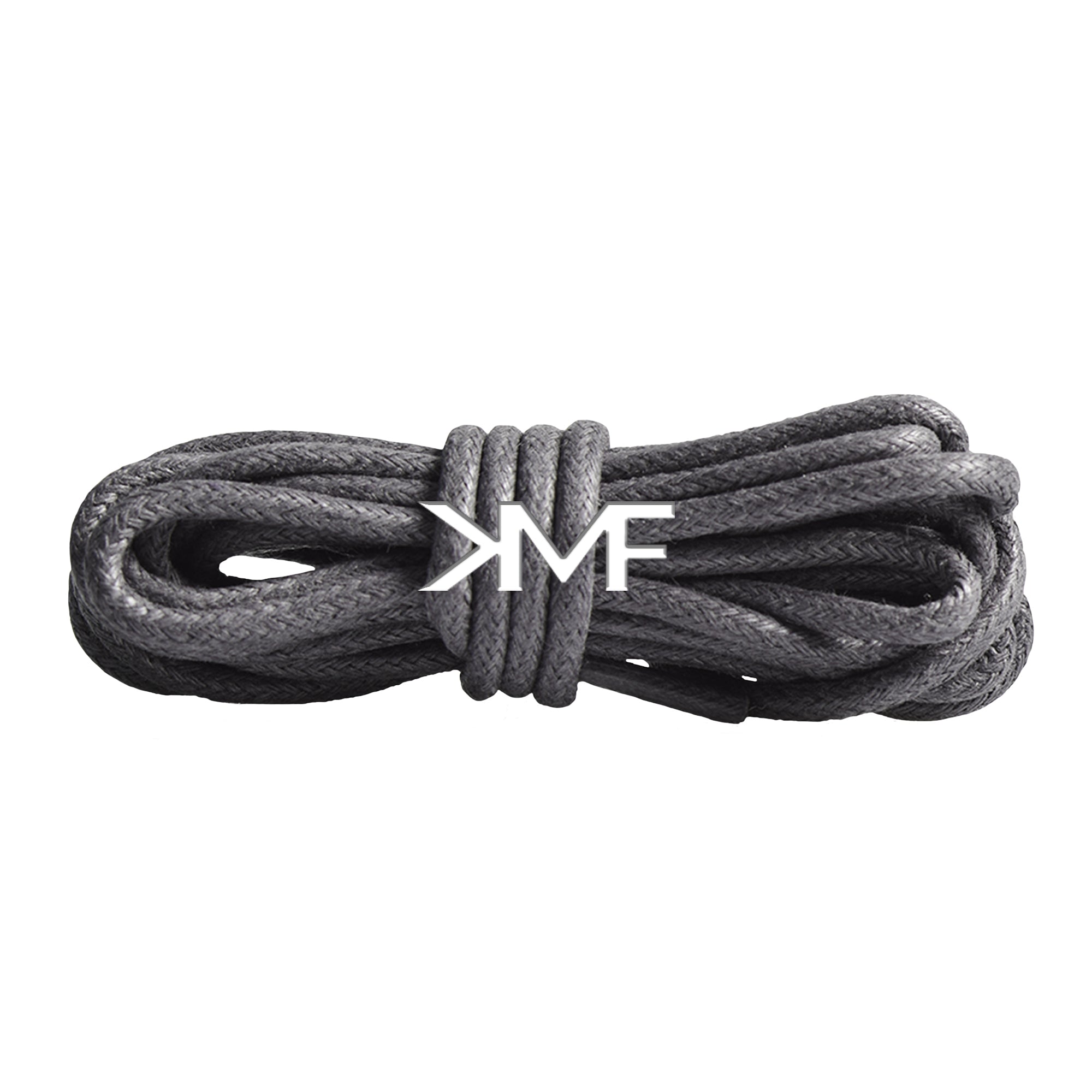 Grey Wax Thin Rope Shoelaces