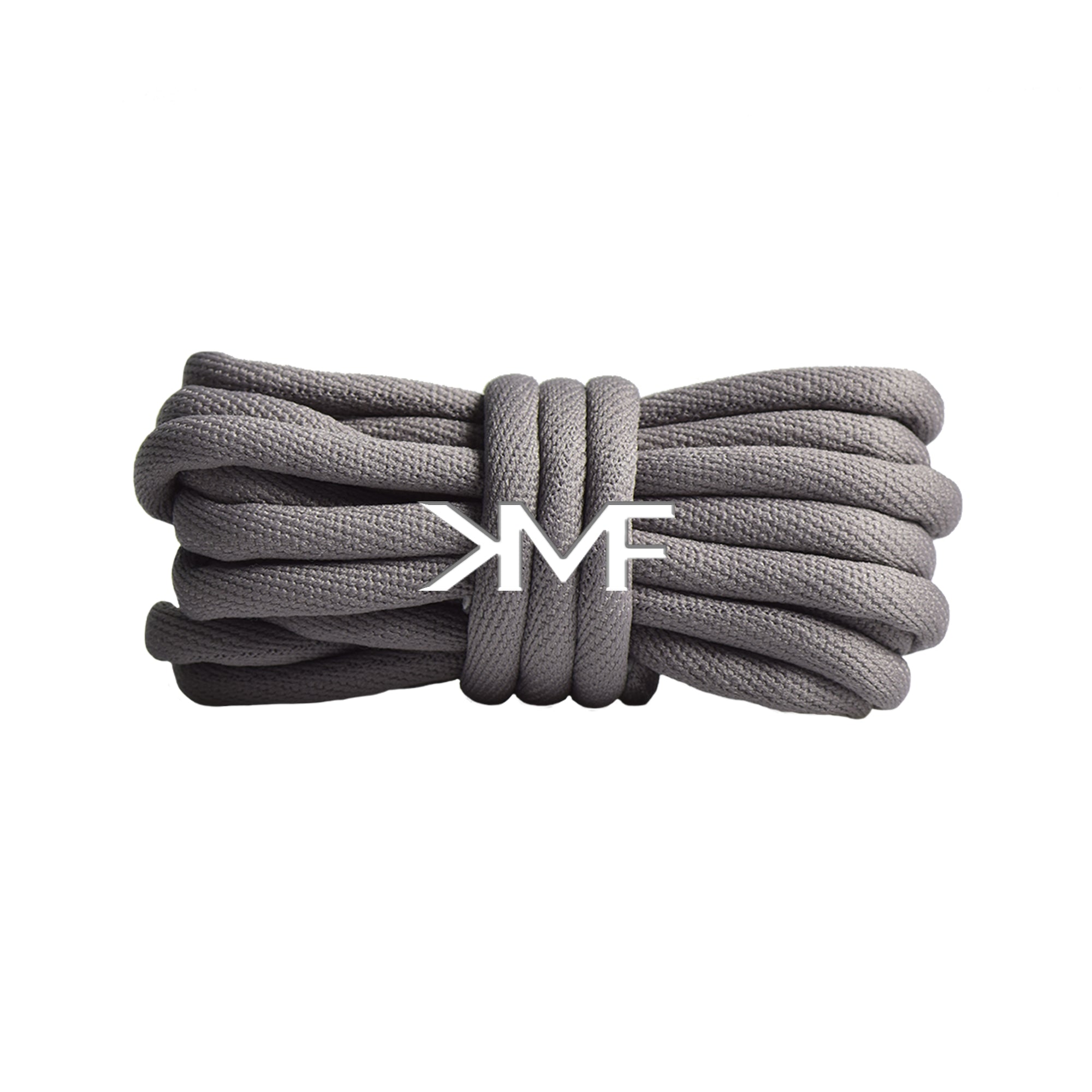 Grey Tubular Soft Round Shoelaces