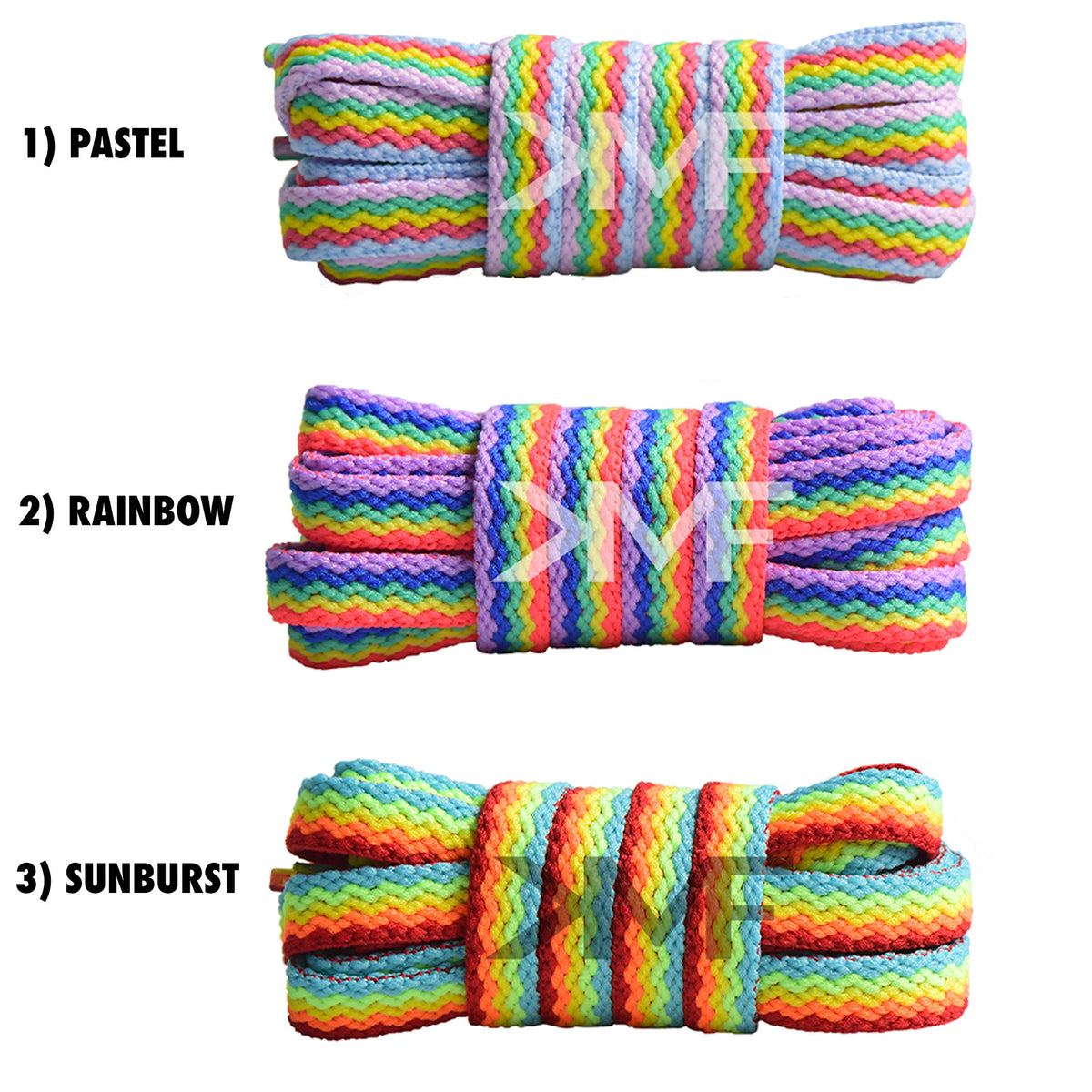 Flat Wavy Pattern Shoelaces