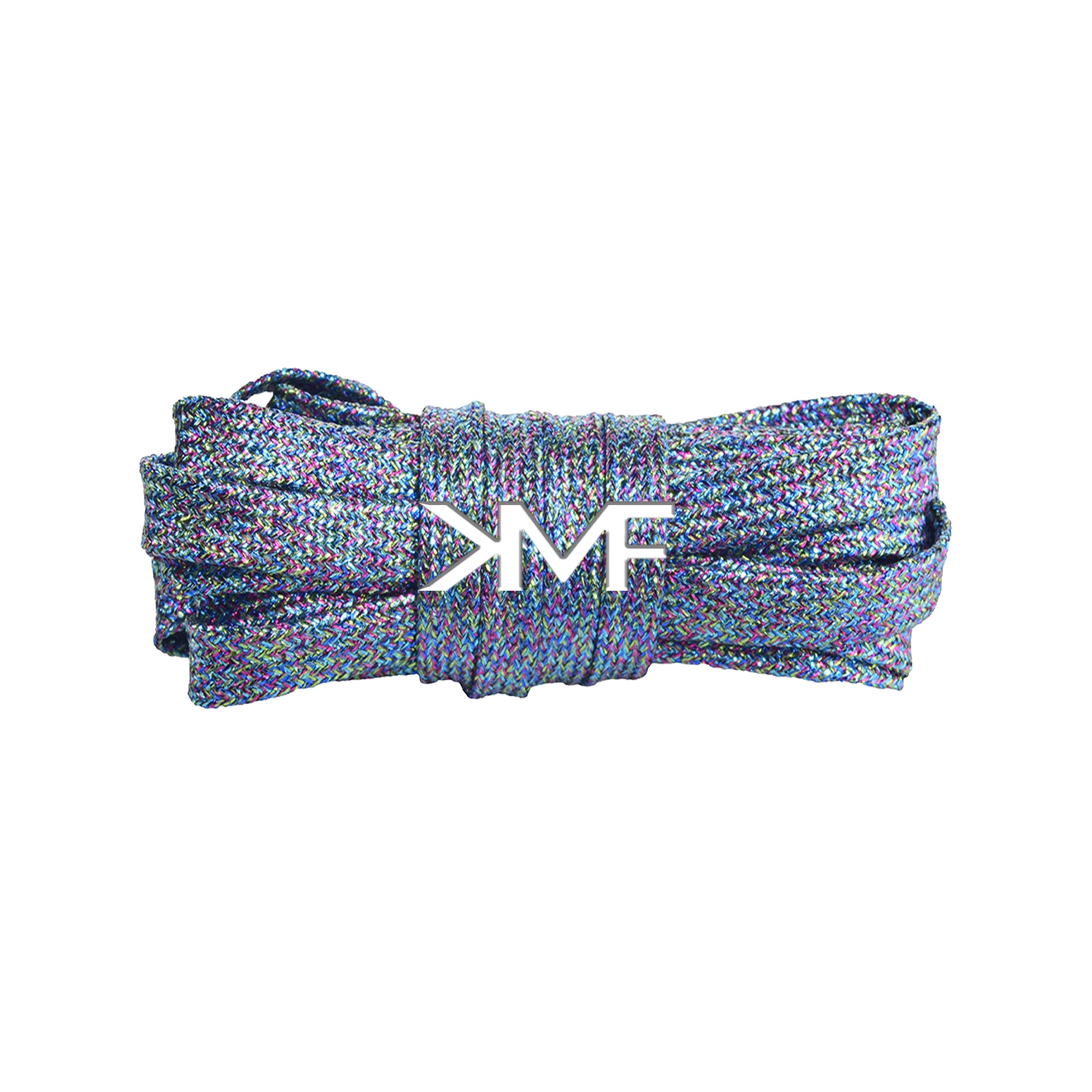 Iridescent Slim Glitter Flat Shoelaces