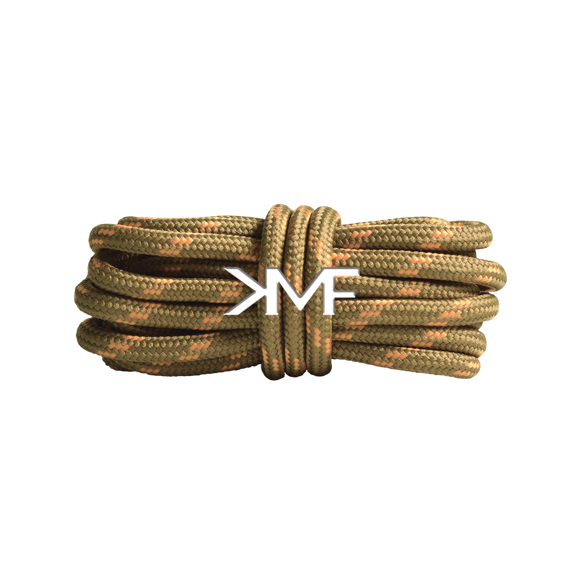 Western Bronze & Orange Classic Two-tone Round Shoelaces