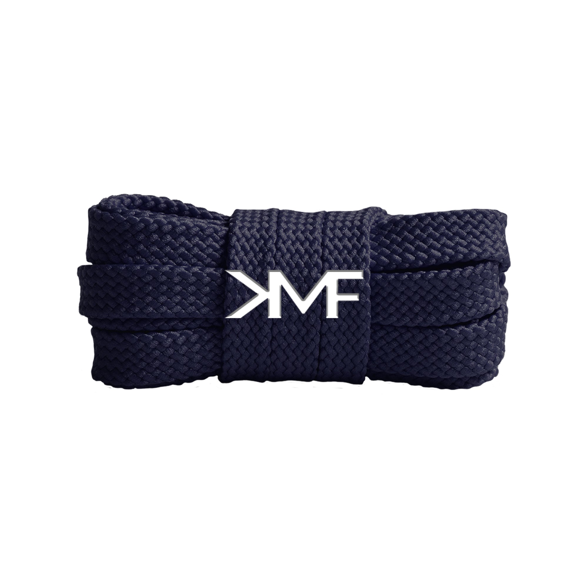 Navy Tread Flat Shoelaces