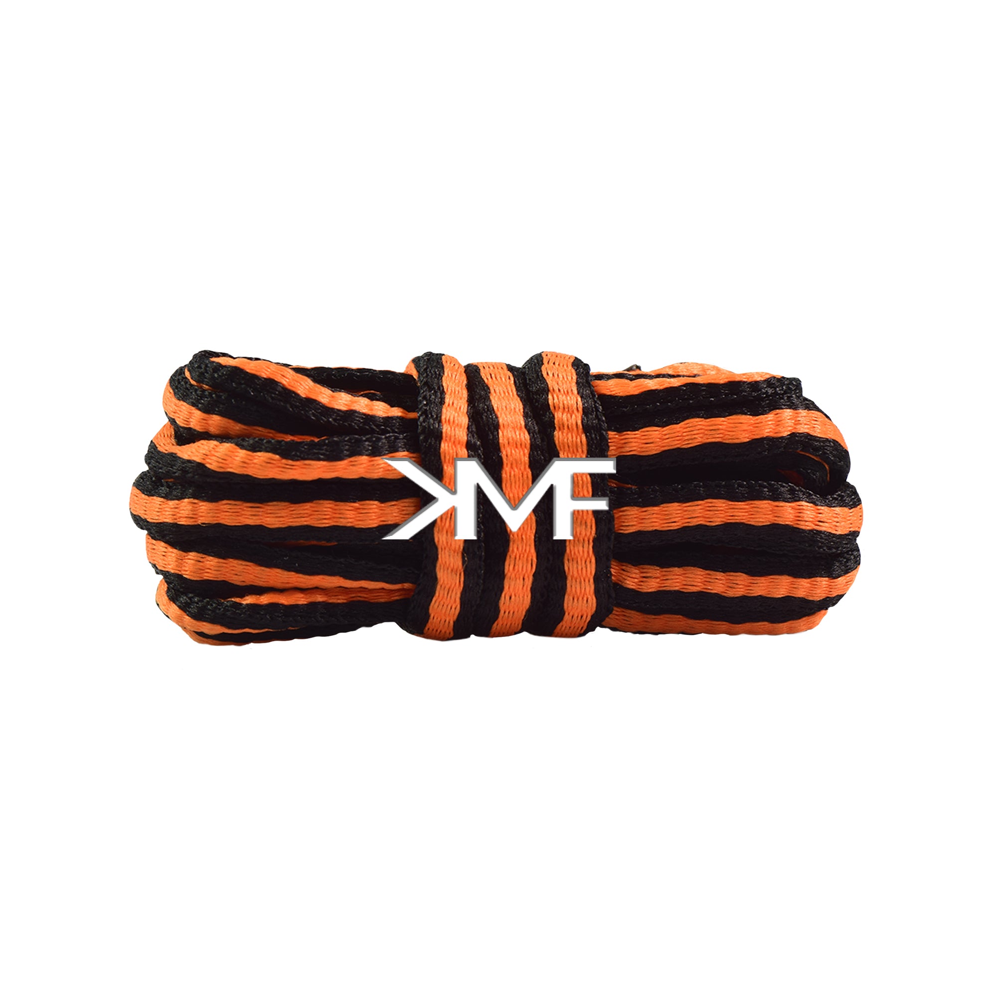Orange & Black Blurred Lines Oval Shoelaces