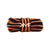 Orange & Black Blurred Lines Oval Shoelaces