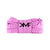 Pink & White Honeycomb Flat Shoelaces