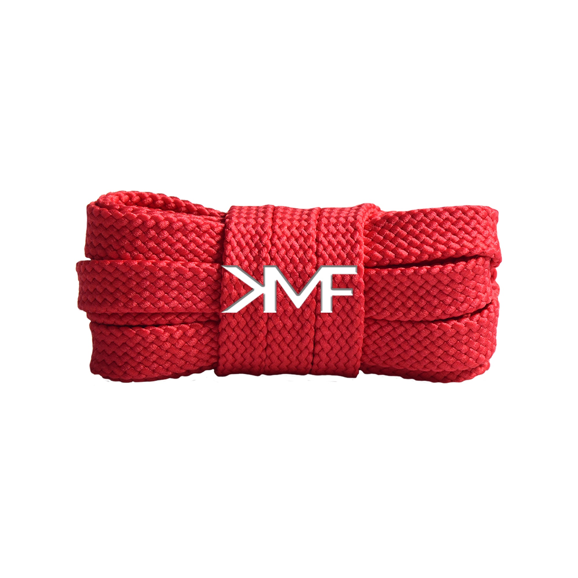 Red Tread Flat Shoelaces
