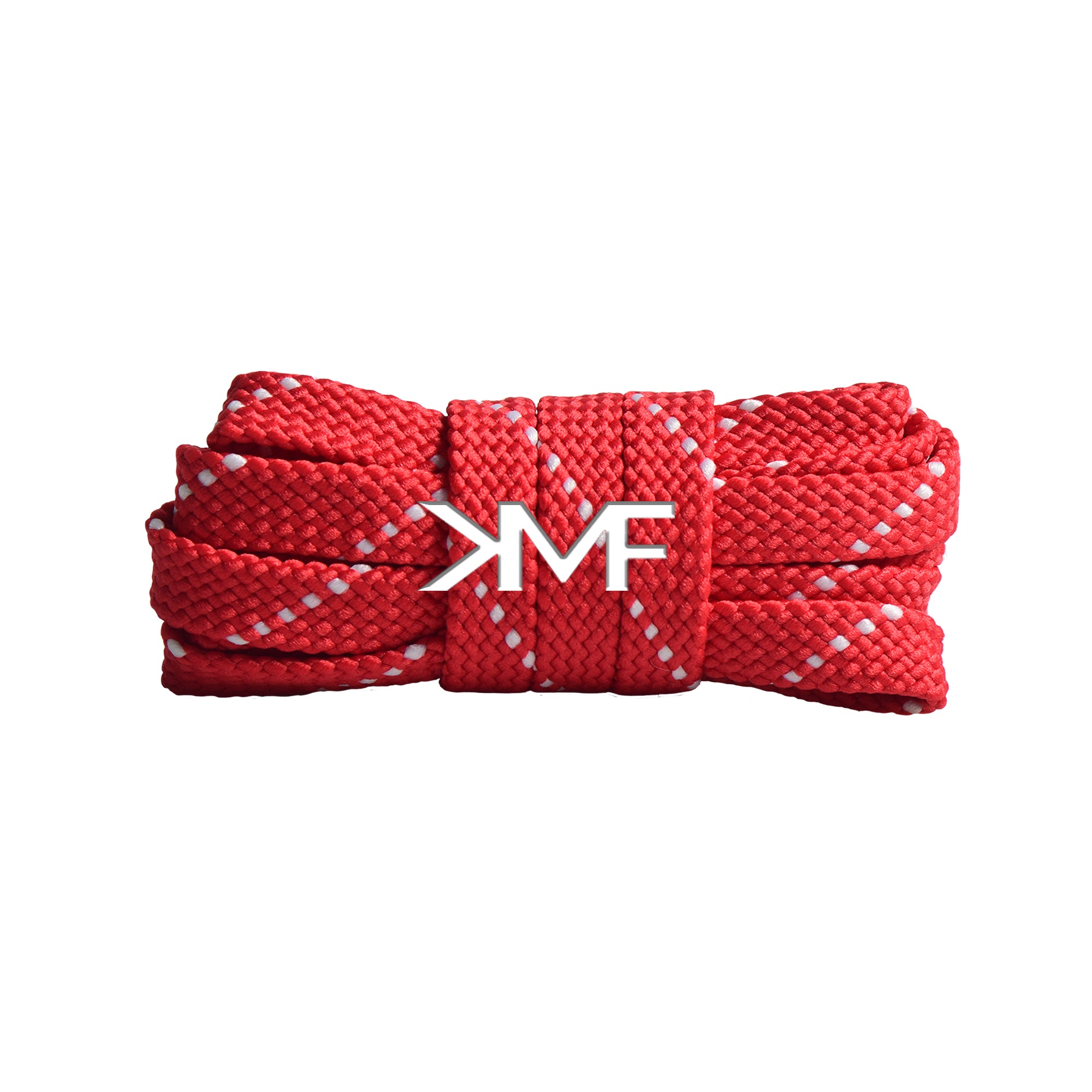 Red & White Premium Pattern Flat Shoelaces