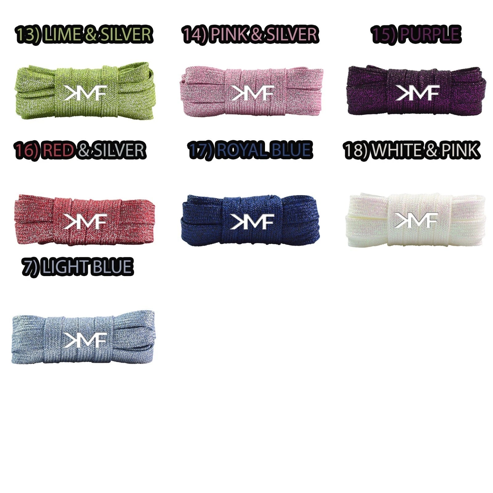Glitter Flat Shoelaces