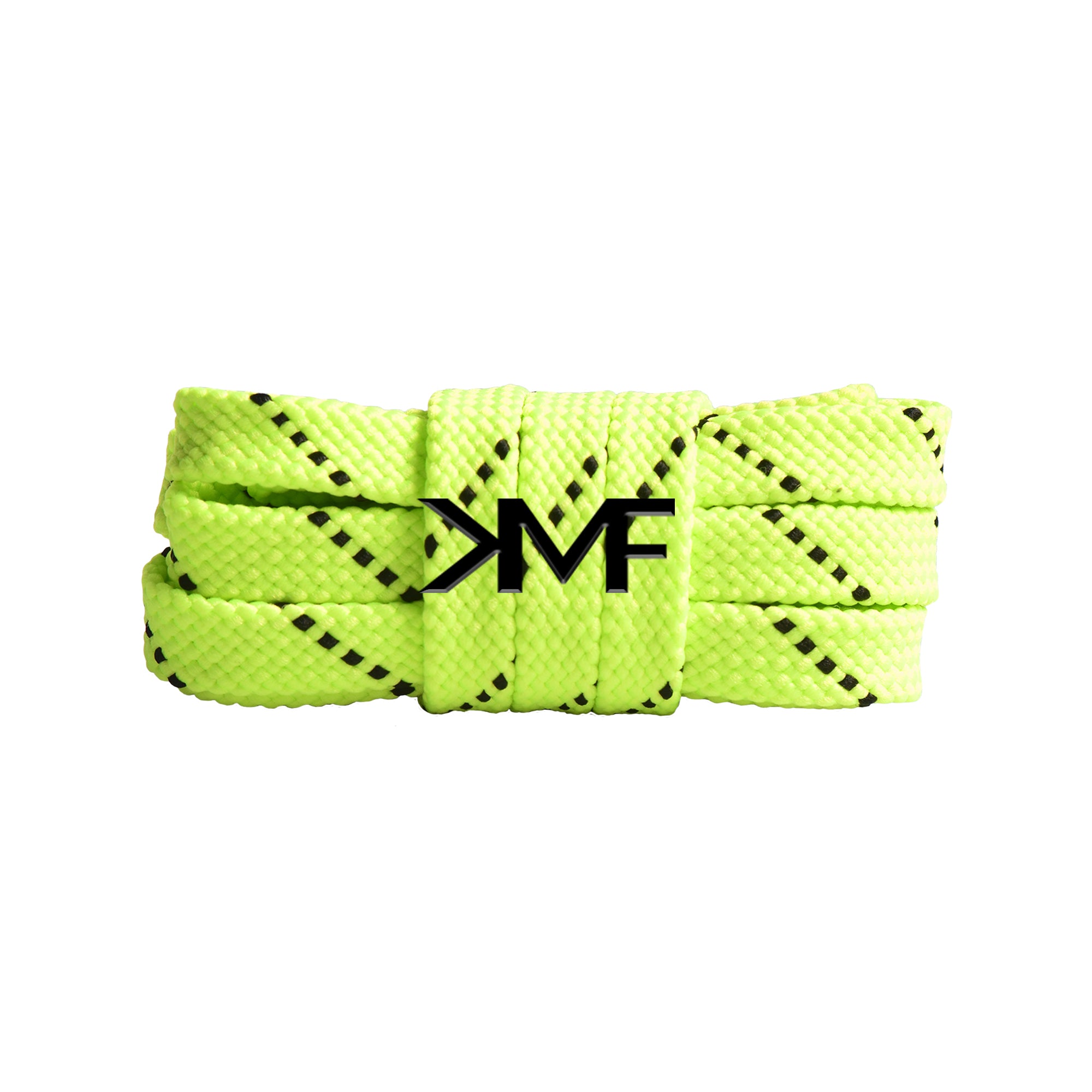 Volt & Black Premium Pattern Flat Shoelaces