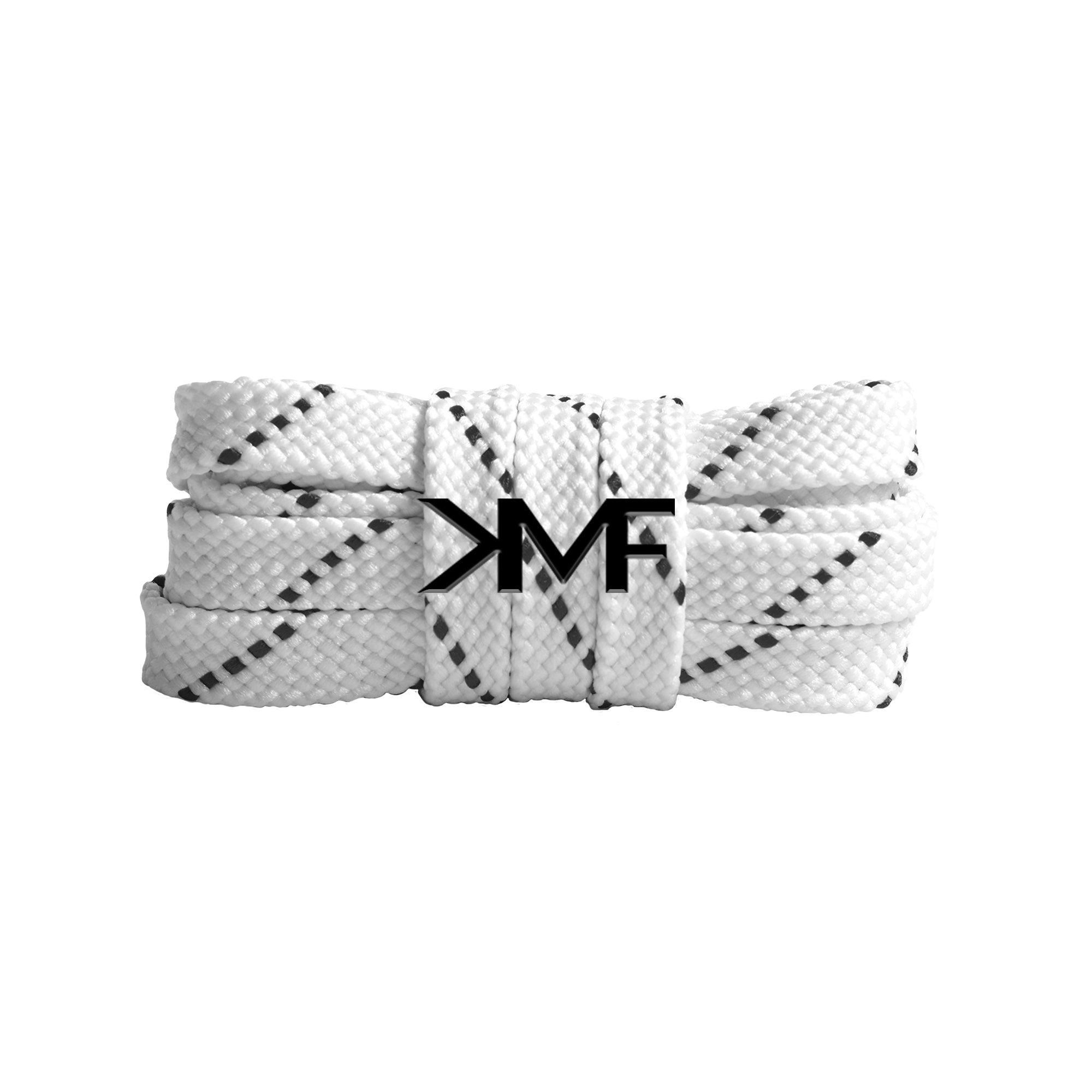 White & Black Premium Pattern Flat Shoelaces