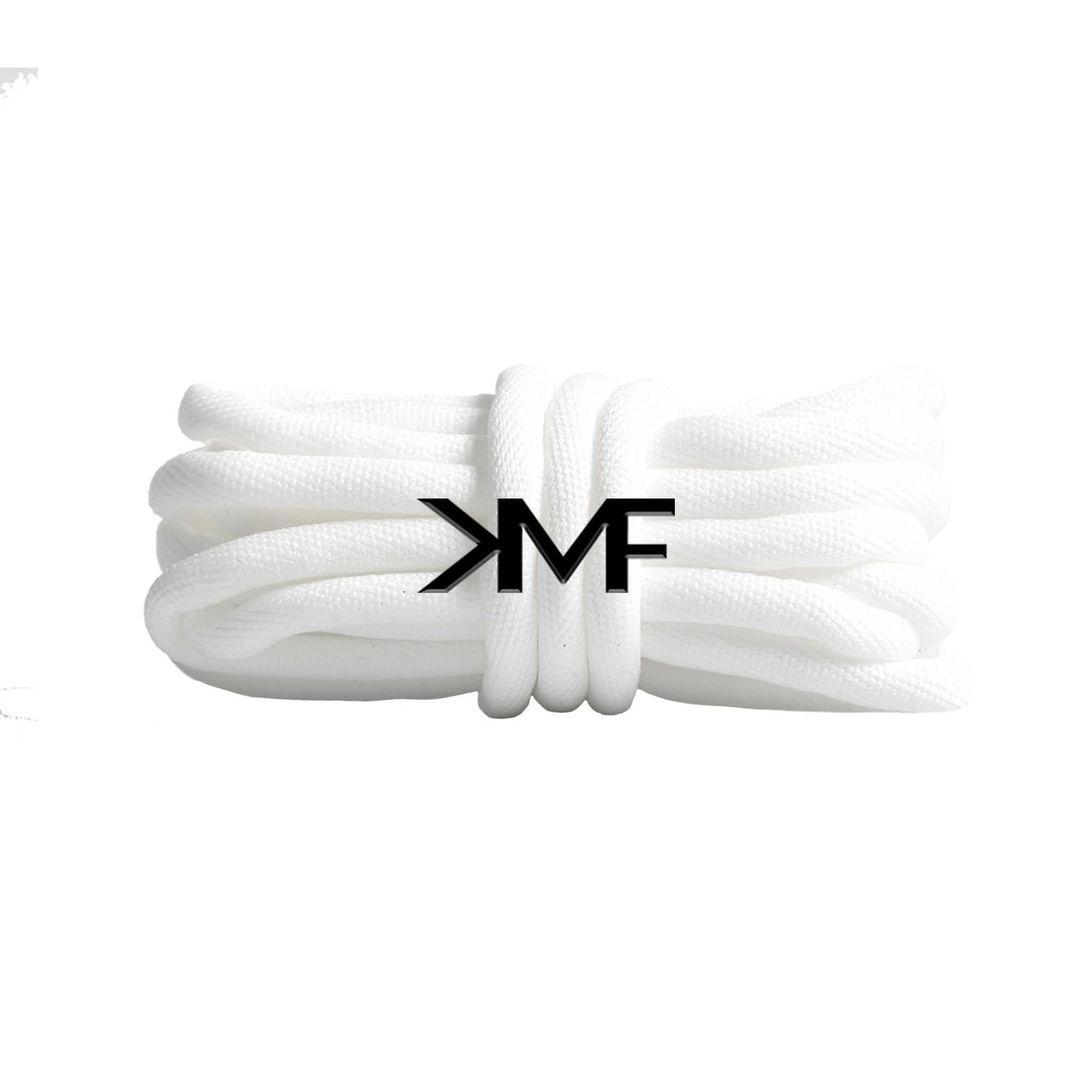 White Tubular Soft Round Shoelaces
