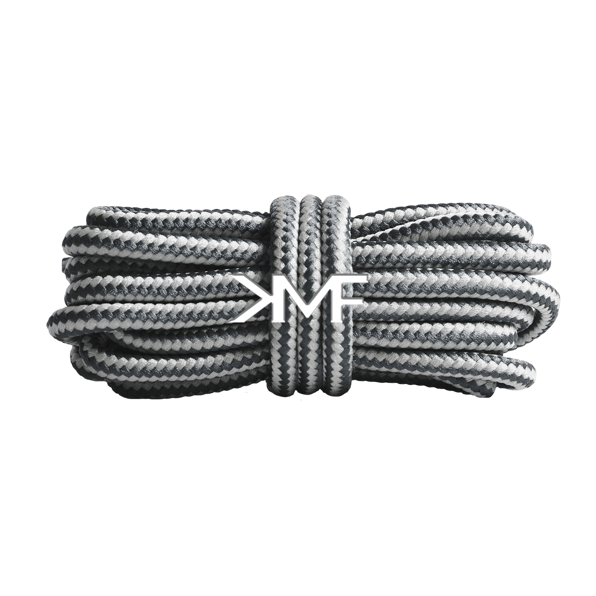 Grey & White Boot Rope Shoelaces